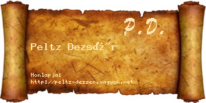 Peltz Dezsér névjegykártya